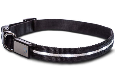 Reflective LED Dog Collar USB Rechargeable Water Resistant Running Over 8 Hours