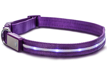 Reflective LED Dog Collar USB Rechargeable Water Resistant Running Over 8 Hours