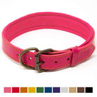 Military Grade Padded Leather Dog Collar , Heavy Duty Leather Dog Collars